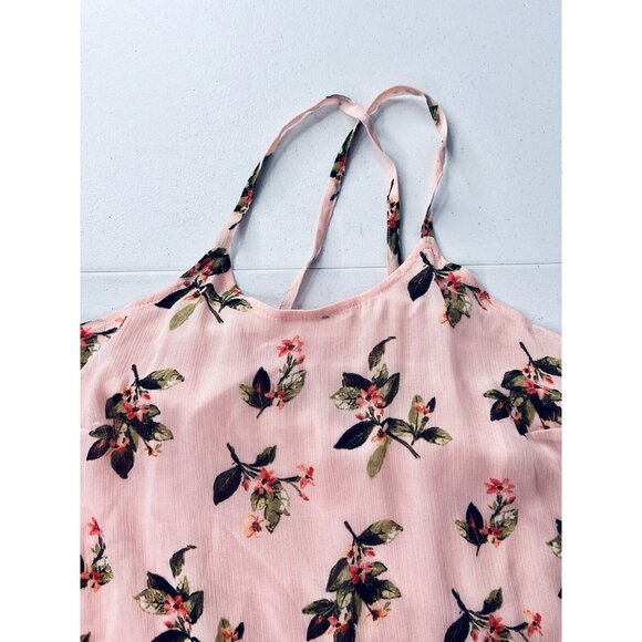 ABERCROMBIE & FITCH Women's Pink Floral Spaghetti Strap Mini Dress XS - Picture 3 of 7